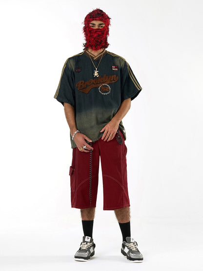 Embellished Denim Cargo Jorts