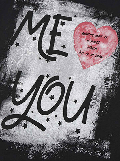 Vintage-Inspired 'ME YOU' Heart Graphic Tee