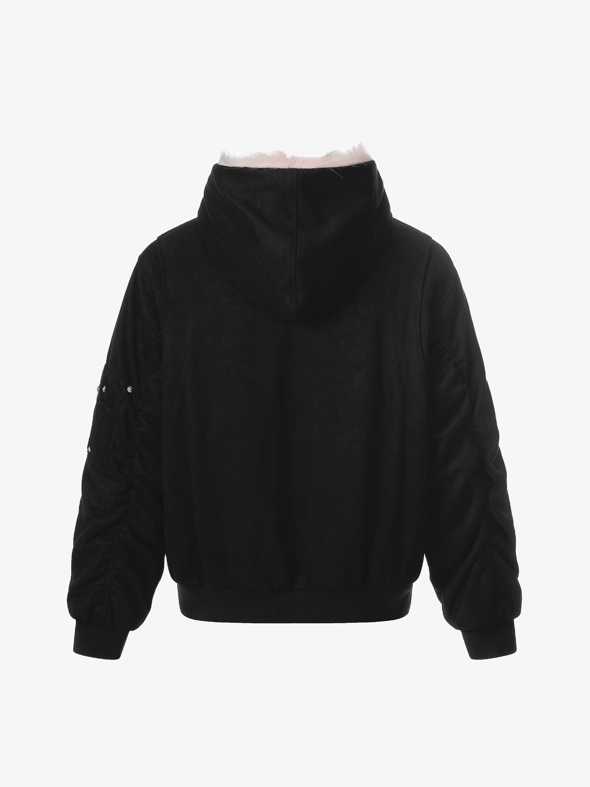 Reversible Hooded Jacket with Street Fur