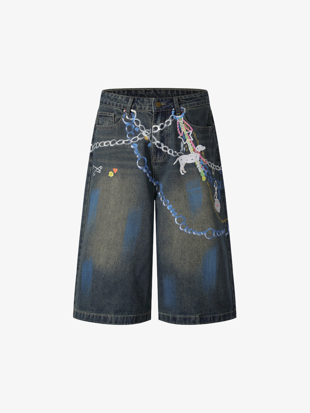 Urban Graffiti Denim Jorts