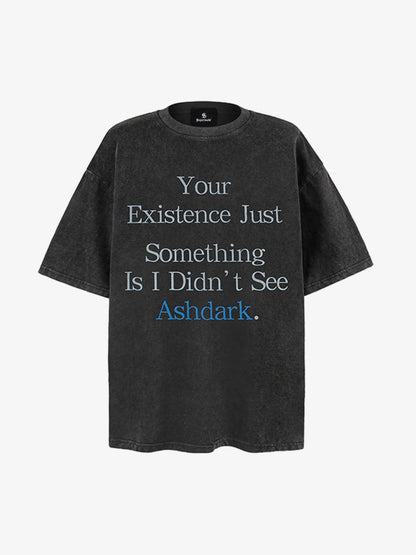 Distressed Graphic Tee with Washed Finish