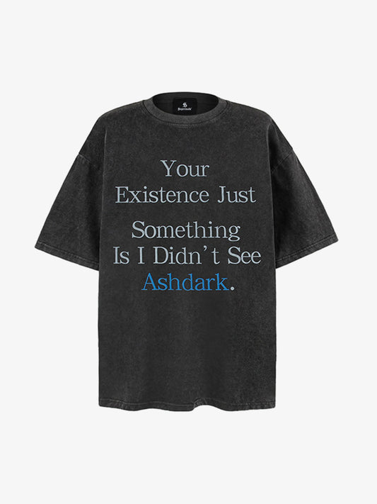 Distressed Graphic Tee with Washed Finish