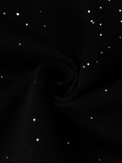 Simple Letter Print Sparking Loose Hoodie