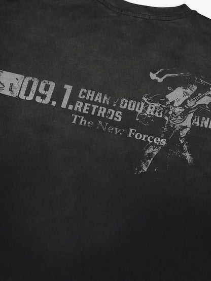 Vintage-Inspired NO. 09 Long Sleeve Tee