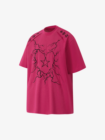 Embroidered Lightning Heart Graphic Tee