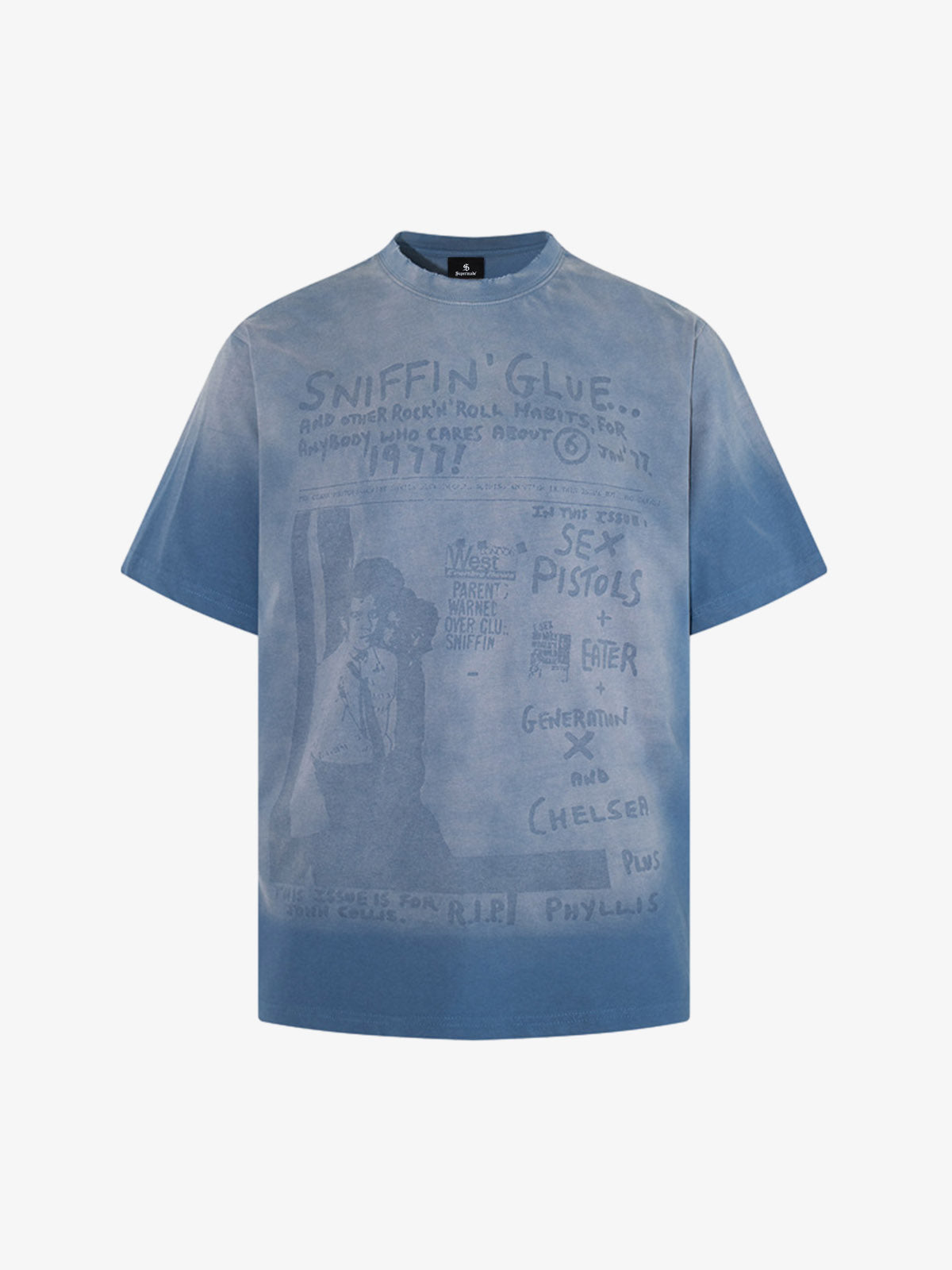 Distressed Graphic Cotton Tee