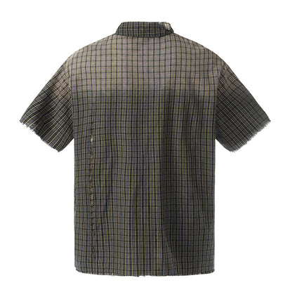 Frayed Tie-Dye Plaid