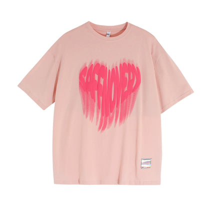 Pink Heart Warp-Tee