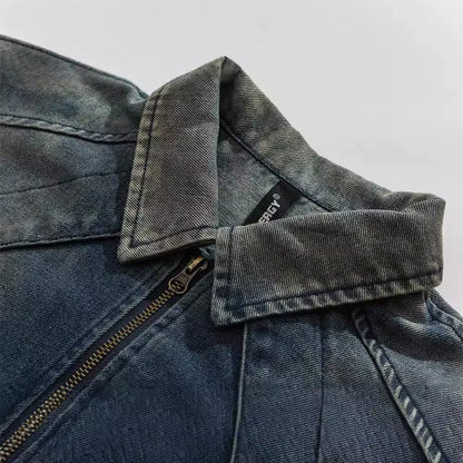 Distressed Panelled Bomber