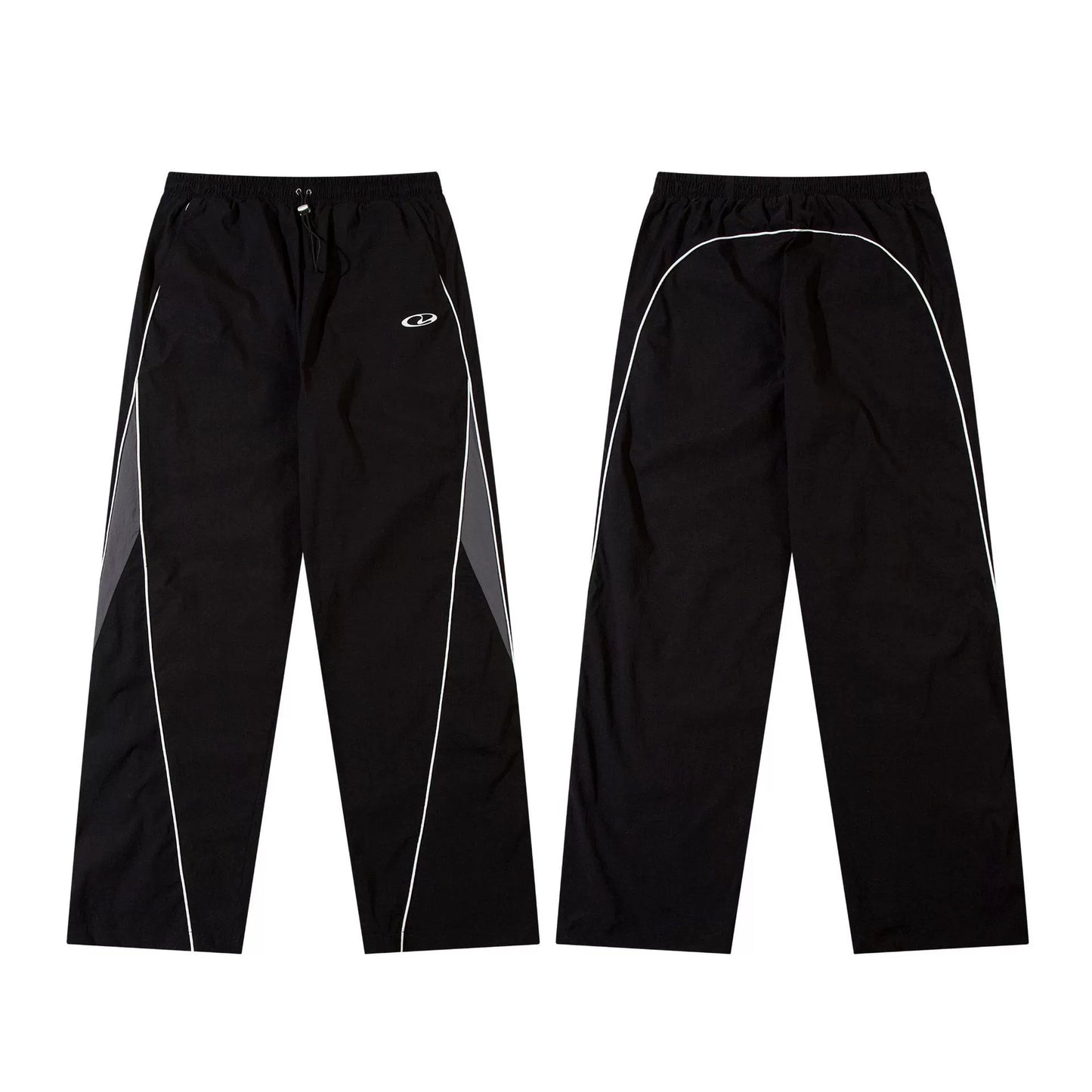 Black Panelled Trackpant
