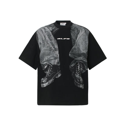 3D Trompe L’Oeil Graphic Tee - Short Sleeve