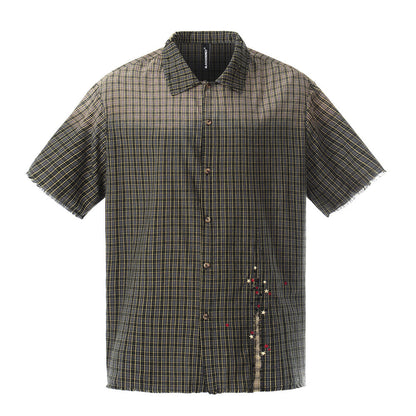 Frayed Tie-Dye Plaid