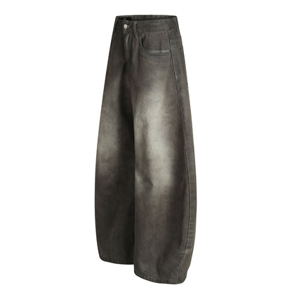 Vintage Washed Black High-End Retro Style