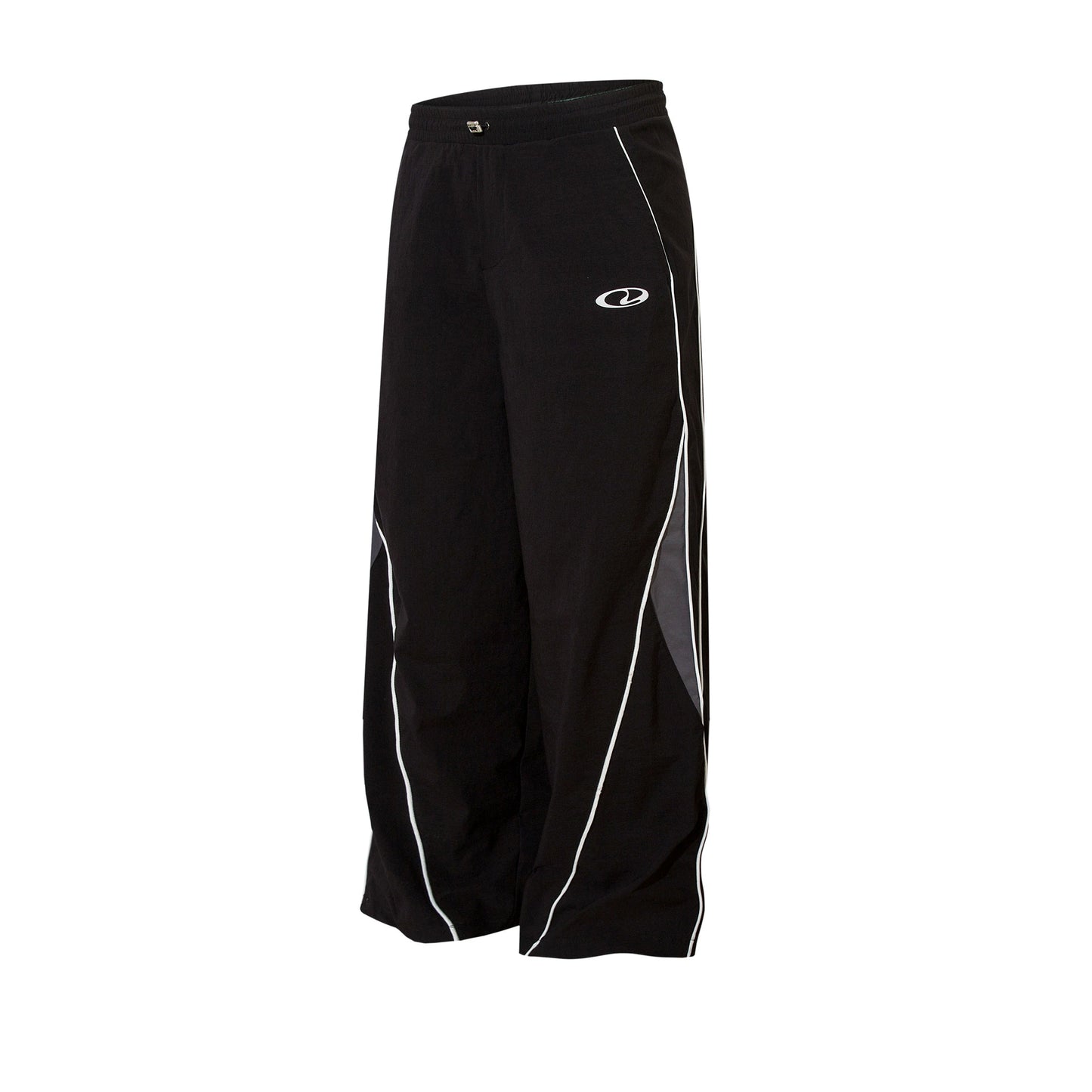 Black Panelled Trackpant