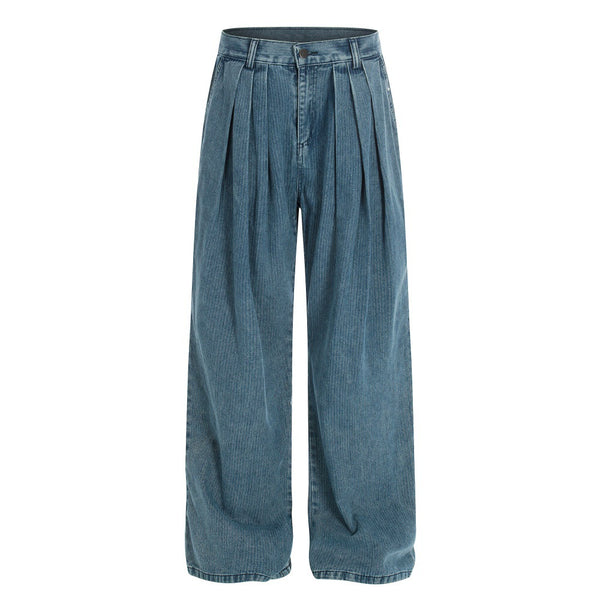 Pleated High-Street Jeans