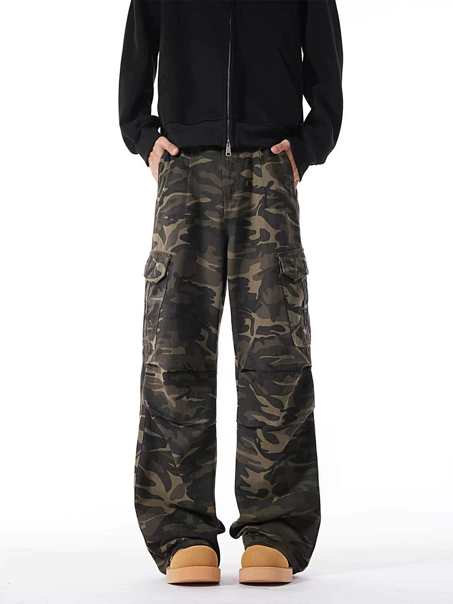 Camo Cargo Wide-Leg
