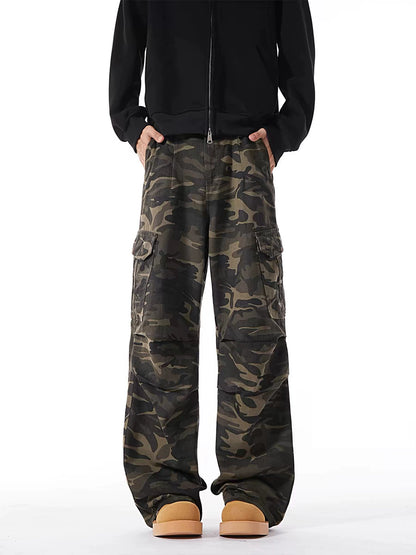 Camo Cargo Wide-Leg