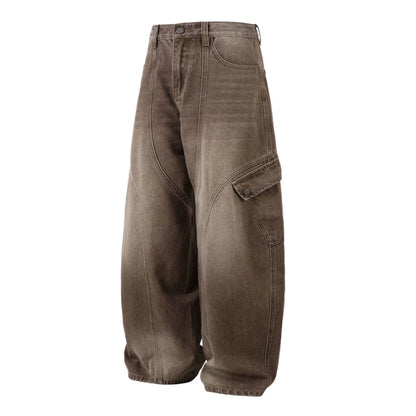 Curved-Seam Earth Denim