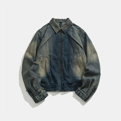 Distressed Panelled Bomber