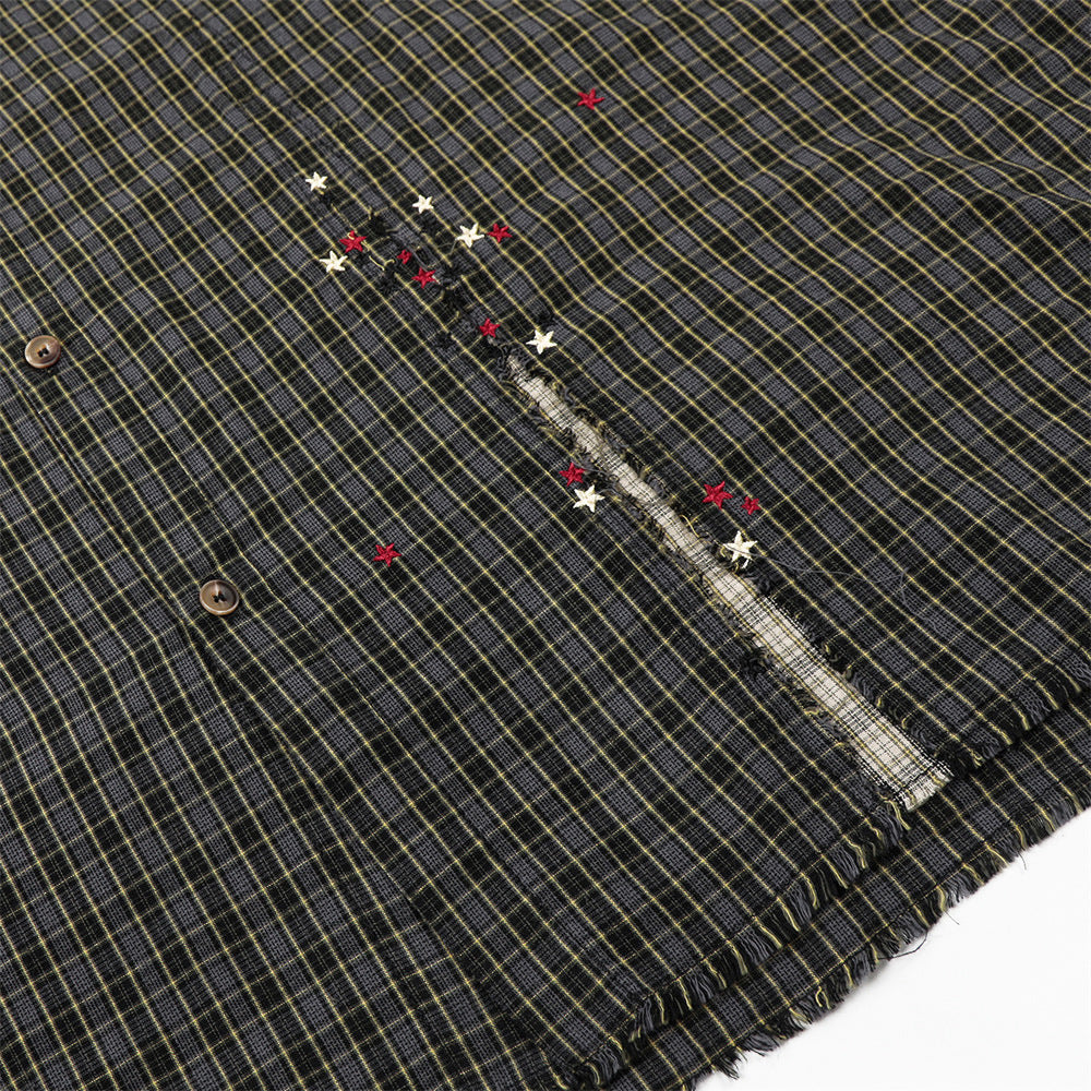 Frayed Tie-Dye Plaid