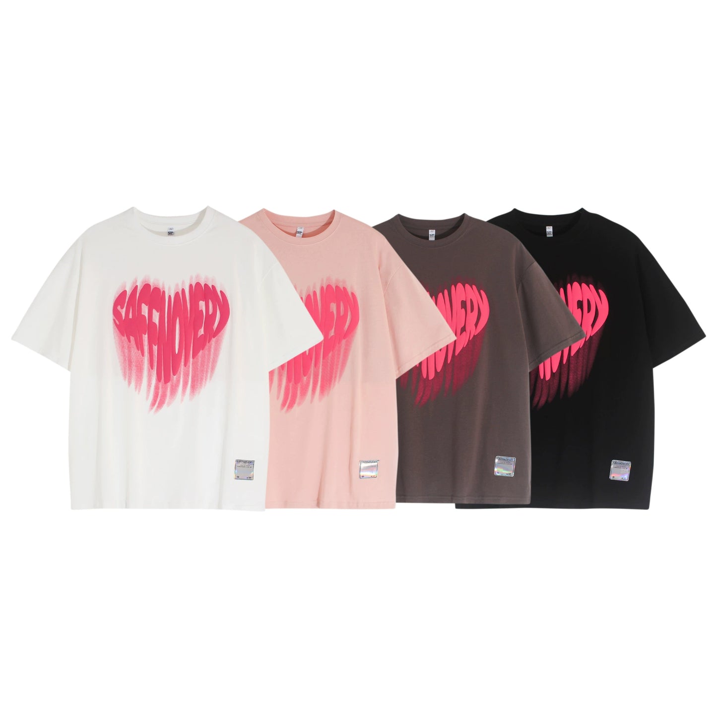 Pink Heart Warp-Tee