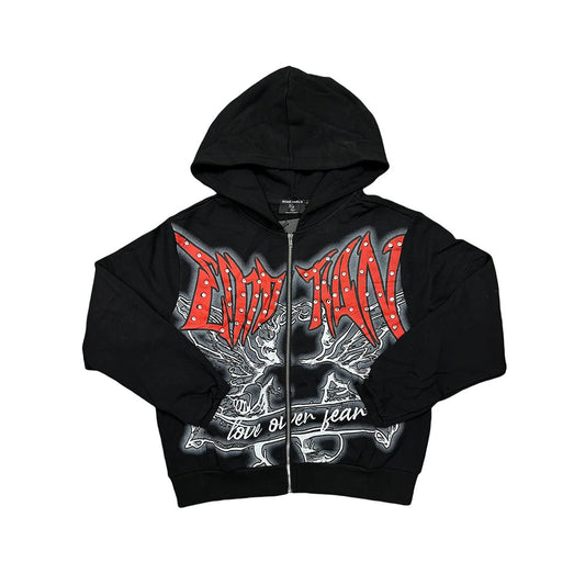 "Love Over Fear" Zip-Up Hoodie
