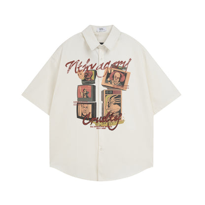 Cartoon Print Overshirt