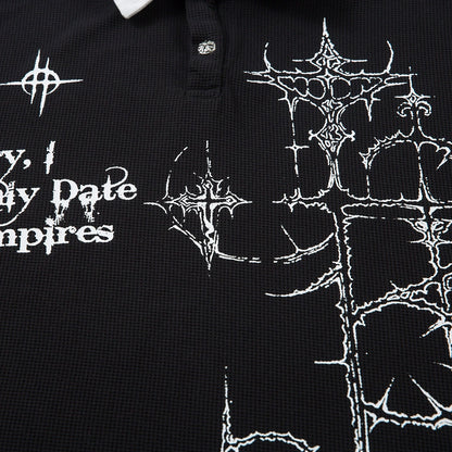 Thorned Cross Contrast Polo