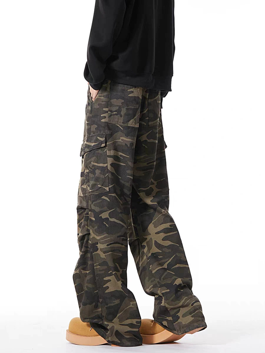 Camo Cargo Wide-Leg