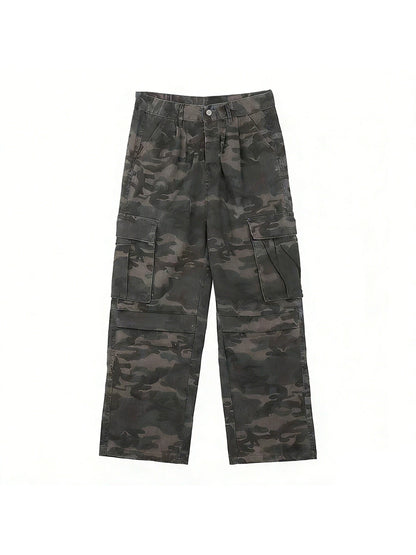 Camo Cargo Wide-Leg