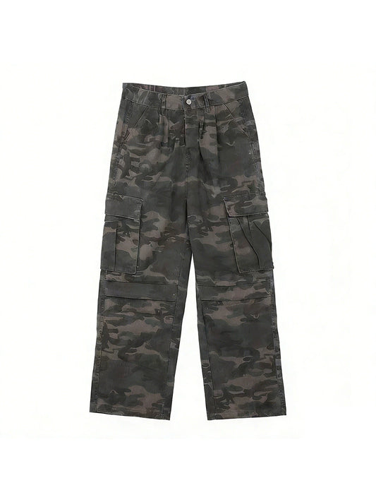 Camo Cargo Wide-Leg