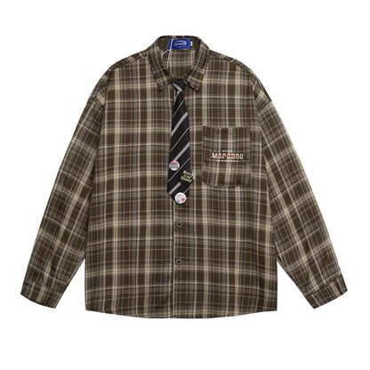 Overshirt with Tie - Versatile Casual