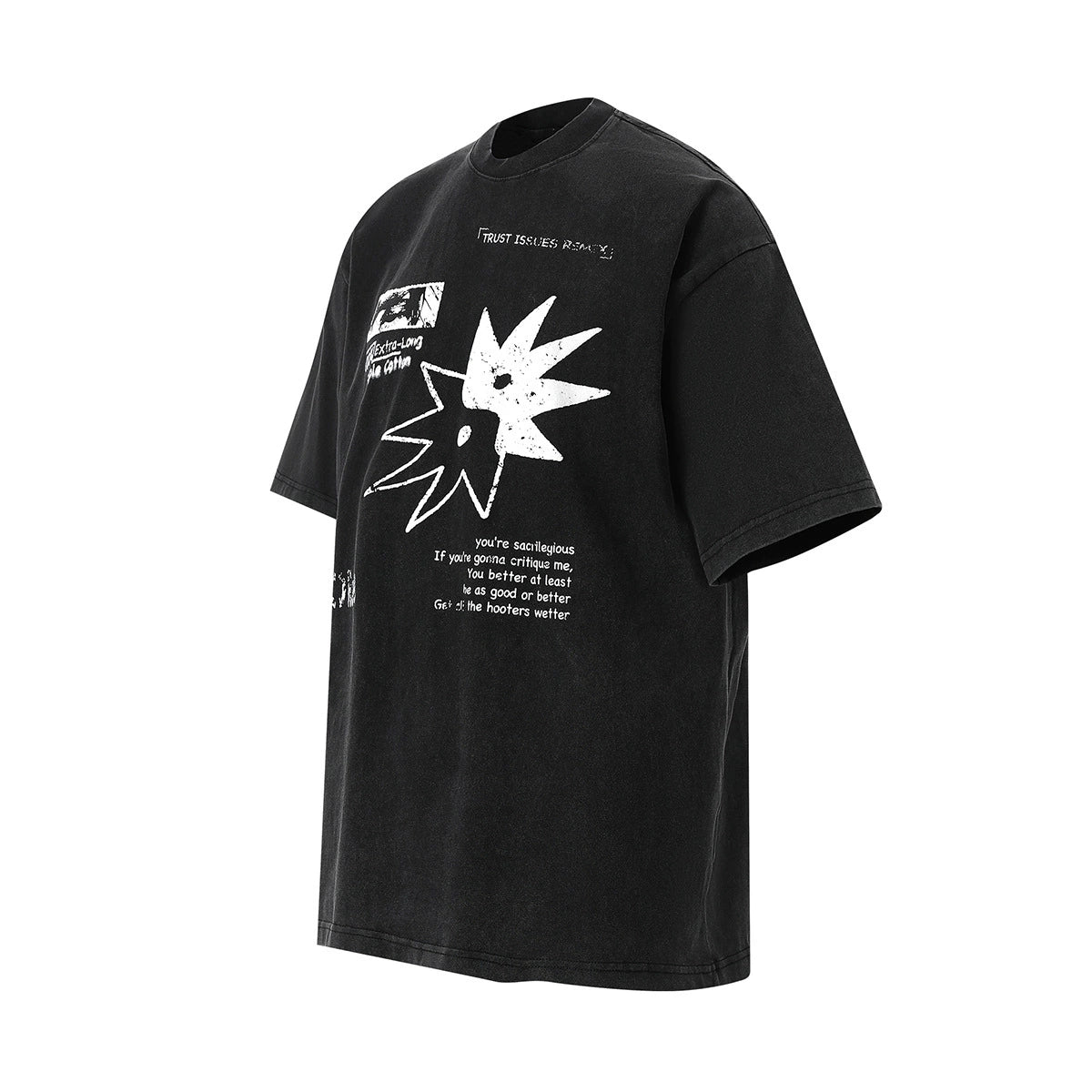 Spiked Yin-Yang Washed Tee