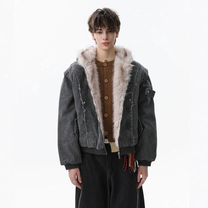 Raw-Edge Utility Jacket