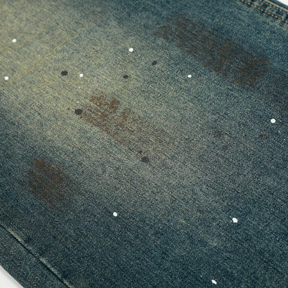 Distressed Oil-Wash Denim