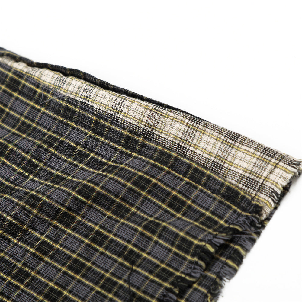 Frayed Tie-Dye Plaid