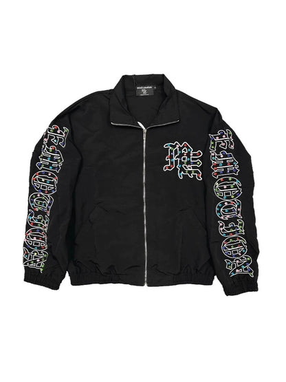 Chrome-Jaw Washed Zip-Up Sweater