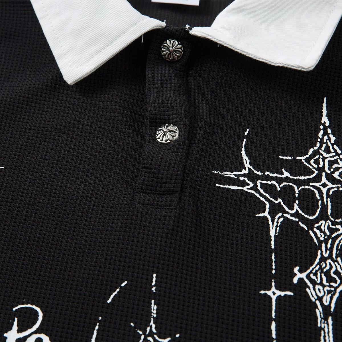 Thorned Cross Contrast Polo