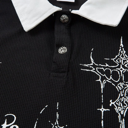 Thorned Cross Contrast Polo