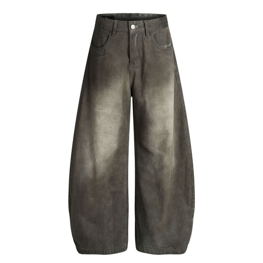 Vintage Washed Black High-End Retro Style