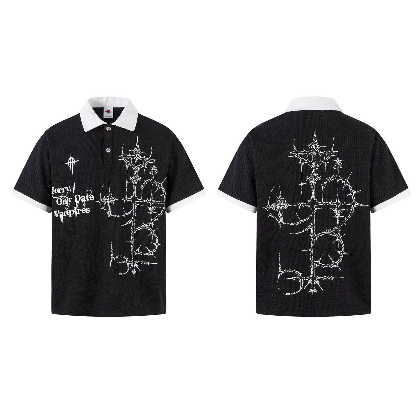 Thorned Cross Contrast Polo
