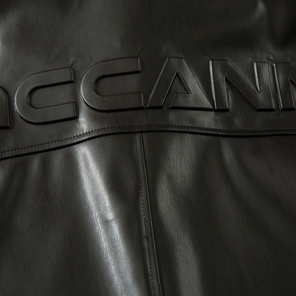Loose-Fit PU Leather Overshirt