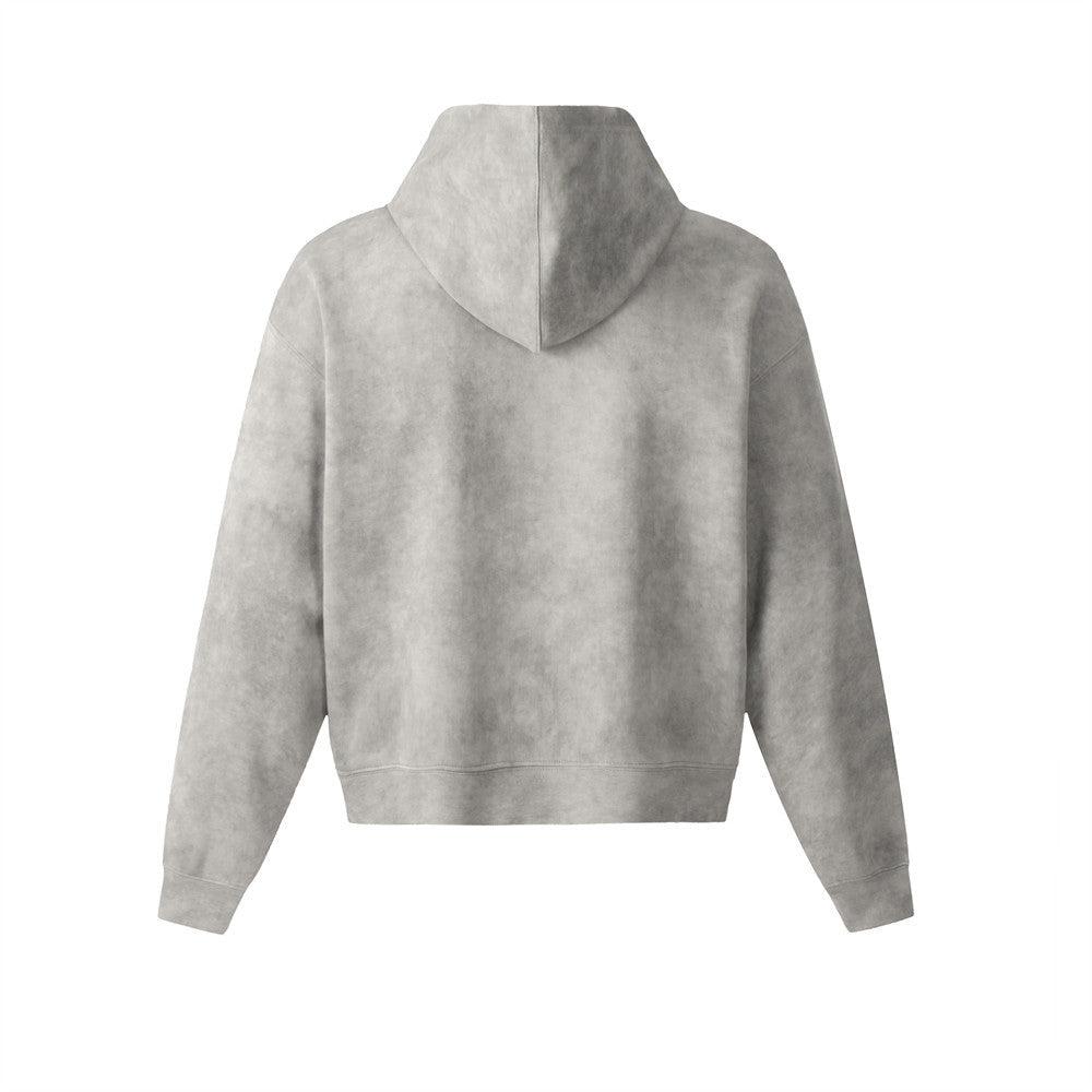 Versatile Tie-Dye Snowflake Distressed  Zip-Up Hoodie
