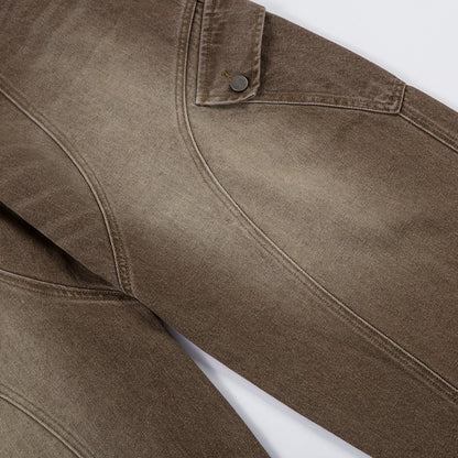 Curved-Seam Earth Denim