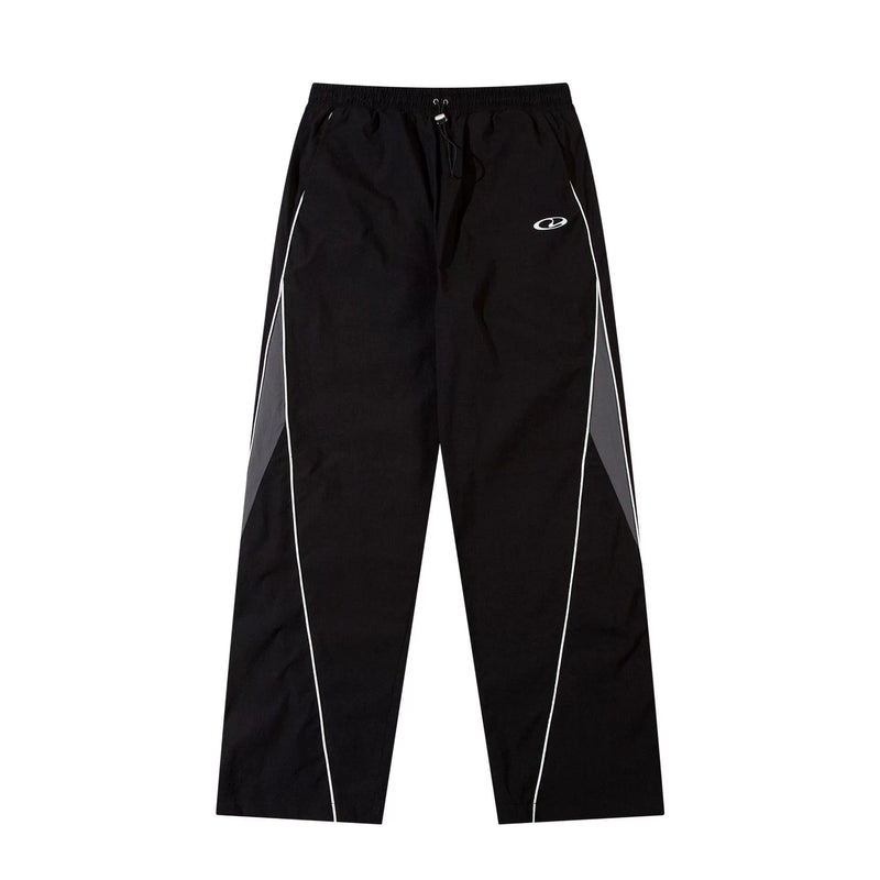 Black Panelled Trackpant