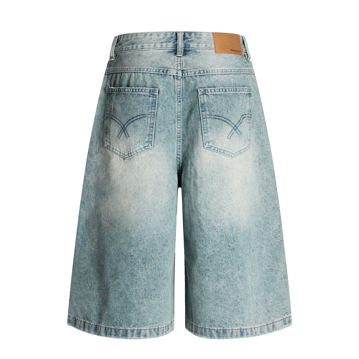 Vintage-Inspired Distressed Ripped Denim Shorts