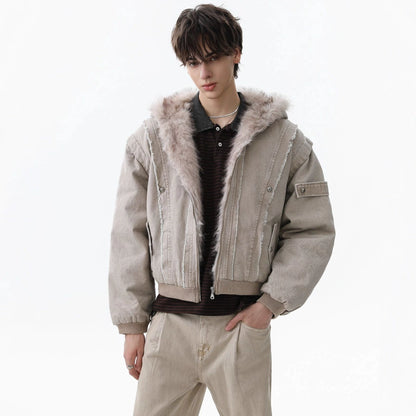 Raw-Edge Utility Jacket