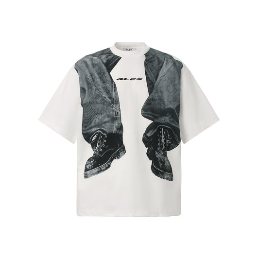 3D Trompe L’Oeil Graphic Tee - Short Sleeve