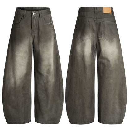 Vintage Washed Black High-End Retro Style