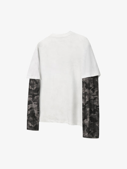 Long Sleeve with Layered Leopard Horse Design